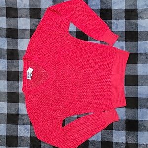 Vintage. 80s. MEG. Knitted V-neck Long-sleeve with pocket. Women's L